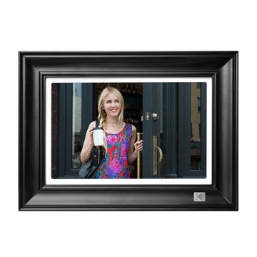 KODAK Digital Photo Frame RWF-127, Full HD 10.1 inch Touchscreen, WiFi Enabled, 32GB Internal Memory, Natural Wood with Photo, Video, Audio, Calendar & Weather Display Features
